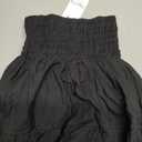 Thaluta Women's Maxi Boho Skirt Moana Flowy Long Cotton Skirt Bohemian Style (Black)