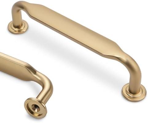 KOMOTIA 10 Pack 3-3/4 Inch Cabinet Pulls Champagne Bronze Kitchen Handles Zinc Alloy Drawer Pulls Solid Cabinet Hardware