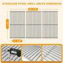 Grill Replacement Parts for Nexgrill 720-0896B 720-0896E 720-0896X 720-0896C Deluxe 6-Burner, Cooking Grates Heat Plates and Burner Tubes Kit for Nexgrill Deluxe 6 Burner Grills, Stainless Steel