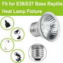 UVB UVA Reptile Light Bulb 25W Bulb for Reptiles and Amphibians Tanks, Turtle Bearded Dragon Lizard Cages Frogs Heat Lamp Replacement Bulb, 4 Packs