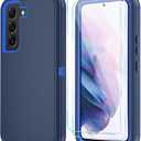 ONOLA Phone Case for Samsung Galaxy S21 Case with HD Screen Protector, Heavy Duty Shockproof & Dropproof 3-Layer Cover Phone Case for Galaxy S21 6.2'',DarkBlue