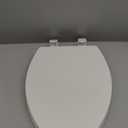 WSSROGY Toilet seat Elongated with Slow Close Hinges, Four Bumpers Never Loosen and Easily Remove, Two Sets of Parts, Plastic, White