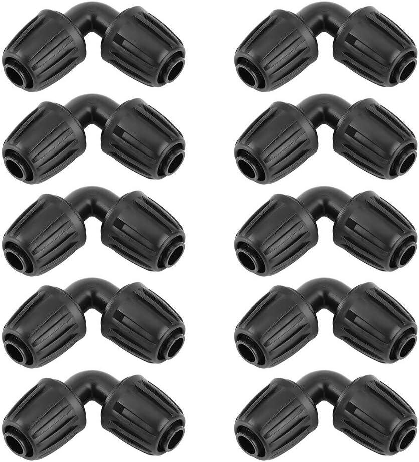 Pipe Fitting PPFT41281 10Pcs Garden Water Tube Hose POM Elbow Connector Adapter Agricultural Lock Fittings for Irrigation Fittings Garden Fittings