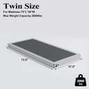 Vehowy Low Profile Box Spring Twin Size, 3 Inch Box Spring for Twin Bed, Heavy Duty Mattress Foundation, Metal Bed Base,Non-Slip,Easy Assembly