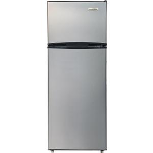 Frigidaire 2 Door Apartment Size Refrigerator with Freezer, 7.5 cu ft, Retro, Silver, Platinum