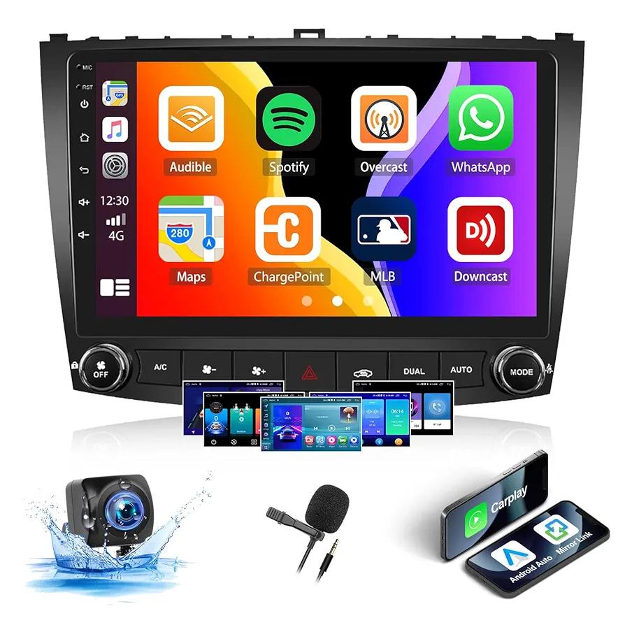 2+64G Android Car Stereo for Lexus IS250 IS200 IS220 IS300 IS350 2006-2012 Upgrade Radio Carplay Android Auto Mirror Link 30 Themes 10.1 inch Touchscreen Head Unit FM GPS Bluetooth+Backup Camera&MIC