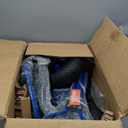 VEVOR Garden Cart Rolling Workseat with Wheels, Gardening Stool for Planting, 360 Degree Swivel Seat, Wagon Scooter with Steering Handle & Utility Tool Tray, Use for Patio, Yard, and Outdoors, Blue