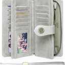 FALAN MULE Wallets for Women Trifold Wristlet Wallets Large Capacity RFID Blocking Ladies Purse Credit Card Holder