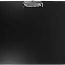STOBOK 12.58 x 17.21 Clipboard Landscape, Extra Large Horizontal Clip Board for Drawing and Art, Black Plastic Artist Clipboard for 11x17 Paper, Professional Drafting Board