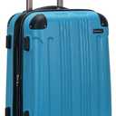 Rockland London Hardside Spinner Wheel Luggage, Turquoise, Carry-On 20-Inch