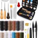 BAGERLA Heavy Duty Sewing Kit, Needle and Thread Kit with Upholstery Thread Needles Sewing Awl Seam Ripper for Car Seats Carpets Shoes Backpacks DIY Crafting
