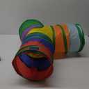PetLike Cat Tunnel for Indoor Cats Collapsible Pop-up Pet Tube Peek Hole Hideaway Play Toys for Cats with Ball (Rainbow)