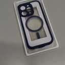 for iPhone 15 Pro Max Case, Compatible with MagSafe, Built-in Privacy Screen Protector and Camera Protection, Anti Spy Full Body Dustproof Shockproof Hard Phone Case 6.7", Dark Blue