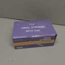 50 Pcs 1ml Syringes with Caps Oral Dispenser Individually Sterile Warpped for Medicine Dropper, Colostrum Collect Feeding Pets, Liquid