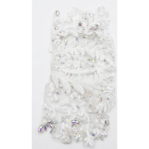 1 Pair Handmade Flowers Rhinestone Coats Waistbands Shoulders Wedding Dress DIY Patches