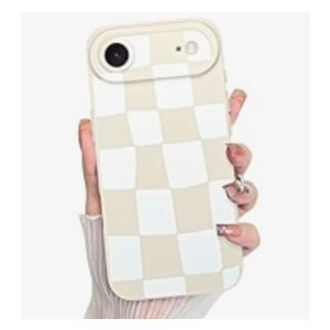 KANGHAR Compatible with iPhone Air Case 2025, Silicone Stripes Cute Pattern, Camera Protection Soft Slim Phone Cover for Girls Women -White