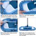 TrueYee Dust Mop for Hardwood Floors with 57" Long Handle Wet & Dry Mops for Catching Pet Hair and Dust Bunny Microfiber Dust Mops for Vinyl, Wood, Tile, Laminate Flooring