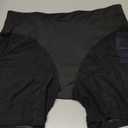 OYOANGLE Women's Sheer Mesh High Waist Biker Shorts Skinny Short Leggings Slip Shorts (X-Large, Black)