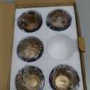 SHMILMH Ramadan Table Decor, Ramadan Mubarak Decoration, Glass Votive Tealight Candle Holders, Eid Decorations for Home Gift (Black)