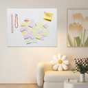 White 16.5 x 12.6 inch Cork Board, self-Adhesive Bulletin Board (with Adhesive Backing) with pushpins, Cork Boards for Walls can be Used to Stick Notes, schedules, Office and Home, Vision Board