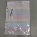 Payment Checklist Refills - 50 Sheets/100 Pages Colorful Monthly Budget Forms for A5 Binder, 6 Hole Punched, 100 gsm White Paper, 5.8" x 8.3"