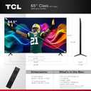 TCL 65 Inch QM6K Series QLED Mini LED 4K HDR Smart Google TV, 65QM6K