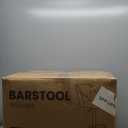 COLAMY Bar Stools Set of 2, Modern Swivel Bar Chairs, Adjustable Upholstered Barstools Counter Height with Full Backrest for Bar, Dining Room, Kitchen Island, Grey