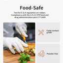 LANON Food Safe White Disposable Nitrile Gloves, Latex-Free, Powder-Free, Textured Fingertips, Cooking, Cleaning, Medium (Medium (Pack of 100))