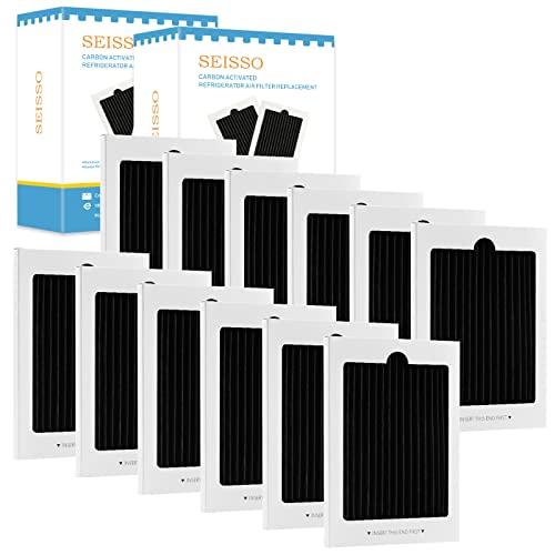 SEISSO Refrigerator Air Filter Replacement, Activated Carbon Filter Compatible with Frigidaire & Electrolux Pure Air Reduce Odors for EAFCBF, PAULTRA, RAF1150 242061001,242047801, 242047804, 12 Pack