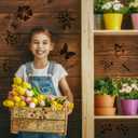 Lewtemi 6 Pcs Mixed Metal Stencil Wood Stencil Templates Stencils for Journaling Burning Stencils for Wood Carving Drawing Engraving Scrapbooking Journal Craft DIY(Plant Style)