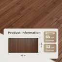 2-Pack Natural Bamboo Wall Panel, 96’’x48’', Coffee