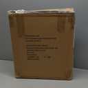 CleverMade Collapsible Wheeled Crate with Lid, 4-Wheels - Swivel and Glide Rolling Crate with Handle and Double Wheels for Easy Transport and Versatile Use - 35L and 75lb Capacity, Black/Cream