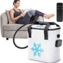 Ice Machine for Knee After Surgery, 19QT Knee Ice Machine with Rechargeable ＆ Programmable Timer, Portable Cold Therapy Machine for Shoulder, Knee Injuries, Recovery, Cryotherapy Pain Relief