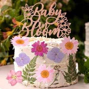 JeVenis 37 PCS Baby In Bloom Cake Topper Decoration Wildflower Cupcake Toppers for Baby in Bloom Baby Shower Party Supplies Favor