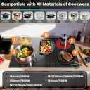 Electric Cooktop 30 Inch - 5 Burner Electric Stove Built-in(29.13"x19.3") 8400W High Power, 30 In Ceramic Stove Touch Control with Timer, Safety Lock, Glass Metal Frame, 220-240V Hard Wired