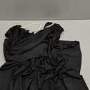 Womens Sexy Bodycon Party Dress Off The Shoulder Pearls Strap Midi Dresses Ruffle Hem Elegant Cocktail Formal Dresses (Large, Black)