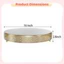 Cake Stand, Metal Round Cupcake Dessert Stand Cake Display Holder Cookies Fruit Serving Tray Decor for Wedding Party Birthday Baby Showers Anniversary (16in, Gold)