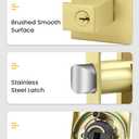 goldenwarm Exterior Door Lock Set Gold Front Door Lock Set, Heavy Duty Zinc-alloyed Front Door Handle and Deadbolt Set (1 Pack)