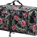 Woogwin Travel Duffel Bag Large Foldable Waterproof Overnight Bag for Beach Swim Bags Pool Sports Gym, Flower
