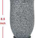 Grave Decorations for Cemetery Vase for Flowers with Stakes and Floral Foam, Draining Holes - for Garden, Grave,Cemetery,Lawn, Yard - Memorial Grave Decorations - Nature Granite Colour