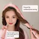 2 x Satin Heatless Curling Set - Hair Rollers for Curls Heatless Hair Curlers & Hot Rollers Hair Curlers to Sleep in Curling Rod Headband Curler (Dreamy Rosy Clouds)