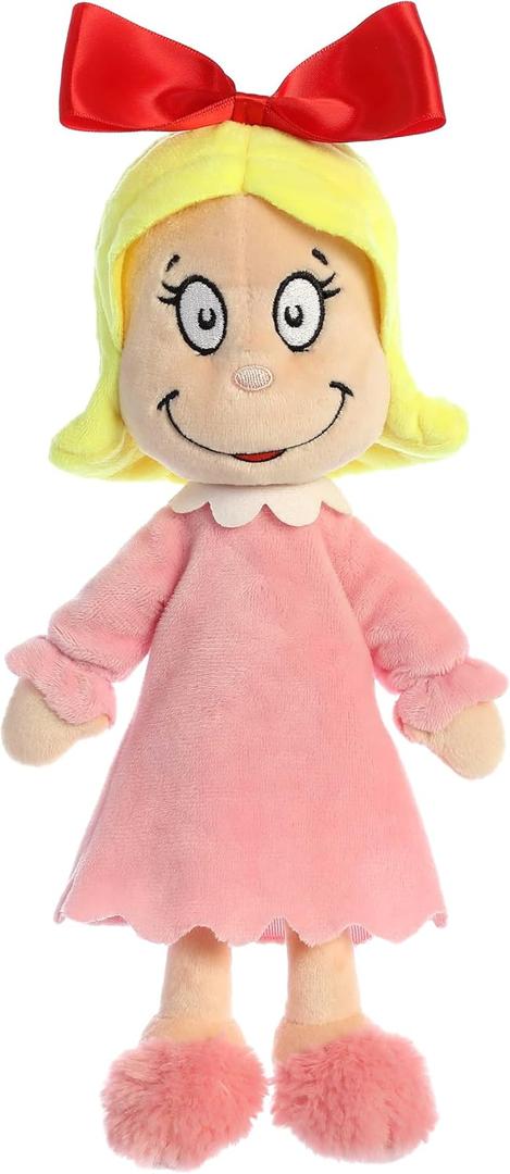 Aurora® Whimsical Dr. Seuss Cindy Lou Who Stuffed Animal - Officially Licensed Plush for Imaginative Play - Perfect for Kids and Adults - Multicolor 12 Inches