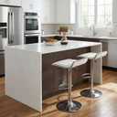 Set of 2 Barstool, White Adjustable Bar Stools Set of 2, 15 inches x 15 inches x 33 inches