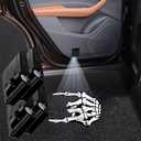 4PCS No Fade Car Door Lights,Skeleton Door Lights Logo Projector LED Shadow Welcome Lamp,Skeleton Car Accessories,Arm Skull Finger Gifts,Suitable for All Vehicles Motorcycle