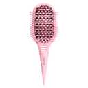 Conair Curl Define Pro Hair Brush for Curly Hair, For Longer Hair with Tight Curls, Dual Vents with Continuous Grooves, Mixed Bristles for Frizz-Free Detangling, Smoothing, and Curl Definition (Blush Pink)
