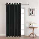 Joydeco Blackout Curtains 84 Inch Length, 1 Panel for Bedroom, Thermal Insulated Linen Black Out Curtains with Grommets (100x84)