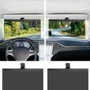 Veharvim Sun Visor Extender for Car 2 Pack, Polarized Car Visor Extender Sun Blocker UV400, Adjustable Visor Extension, Clip on, Large(2 Pack)
