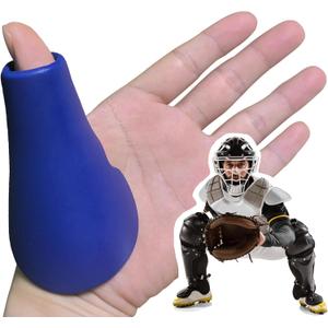 MIPREZT Catcher's Thumb Shield Baseball Thumb Guard 2 Size (Adult & Youth) Baseball & Softball Catchers Thumb Protector for Baseball Catcher Gear Training Aid Catcher Accessories Reduce Sting (Blue)