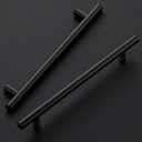 Ravinte 10 Inch Cabinet Handles Matte Black Drawer Pulls Stainless Steel Kitchen Cabinet Hardware Cabinet Pulls 10" Length,7-1/2" Hole Center|5 Pack