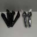 Mwellewm 18Pcs Serving Utensils, 10'' Plastic Serving Utensils Set, Disposable Serving Spoons for Buffet, Large Serving Tongs for Food, Heavy Duty Party Supplies for Salad Soup Cooking Catering(Black)